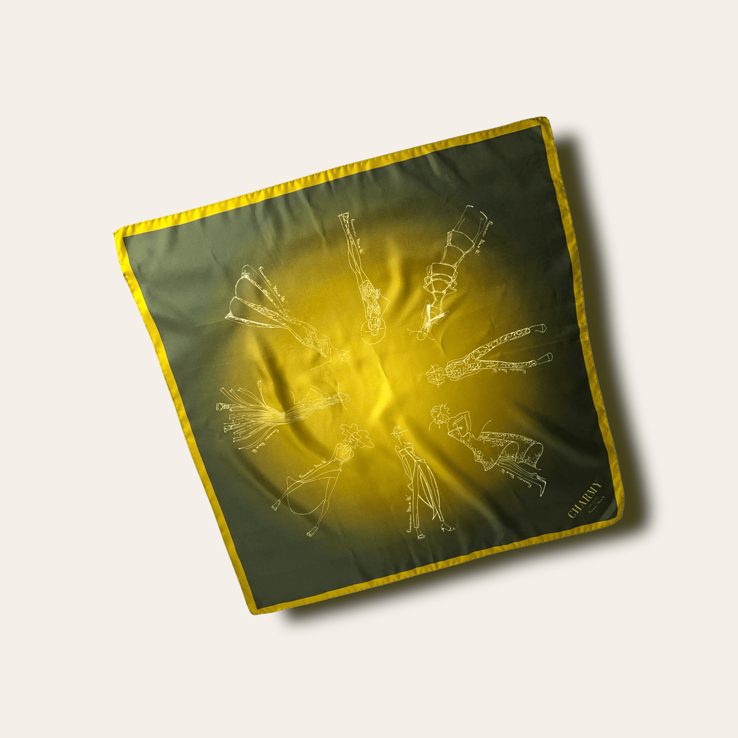 Lenço em seda 65x65 cm "Spark" - charmystyles