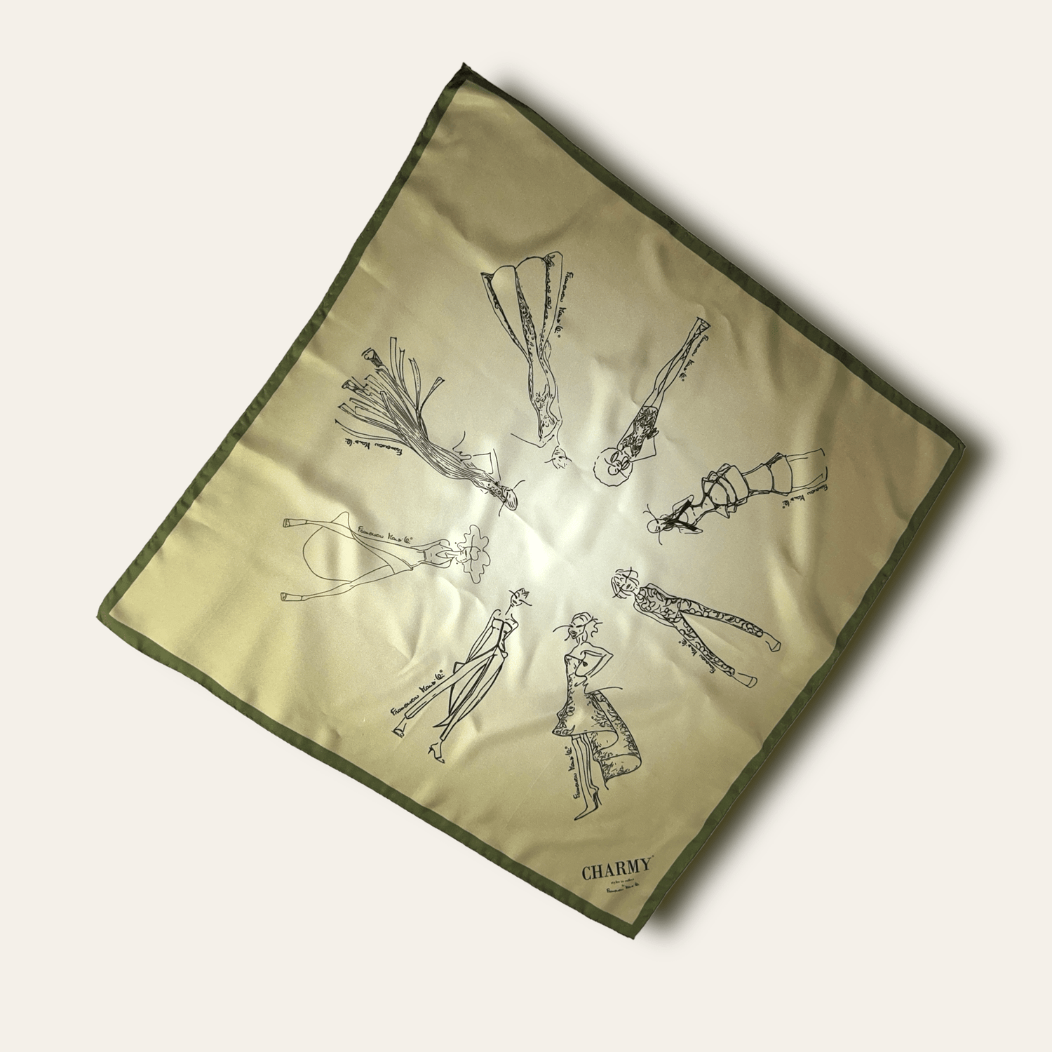 Lenço em seda 65x65 cm "Spark" - charmystyles